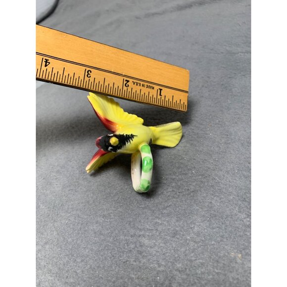Vintage Yellow Bird Ceramic Napkin Ring Hand-Painted Made In Japan 1950s - Picture 5 of 7
